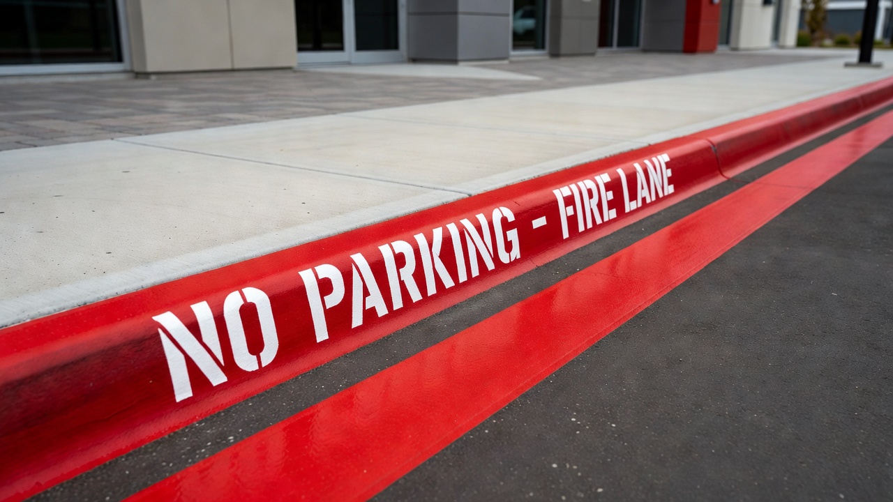 Fire lane striping service